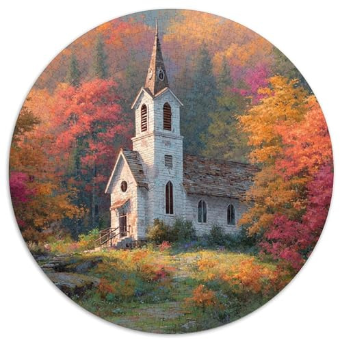 1000pcs (67.5x67.5cm) Puzzles, Puzzles Für Erwachsene Und Teenager A Tranquil Quaker Church Amidst New England Foliage