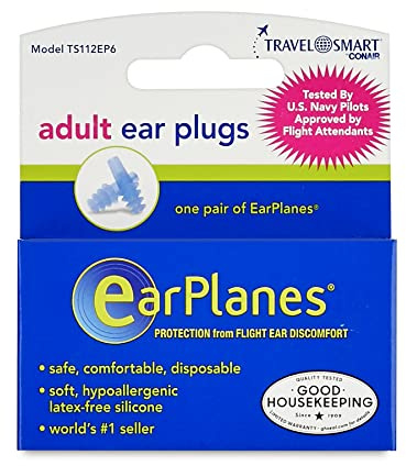 EarPlanes Original Earplugs for Children/Smaller Ears, Pressure Filtering Protection for Airplane Travel (1 Pair)