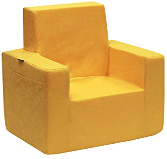 Classic Kindersessel, Kinder Sessel, Sofa, Kinderstuhl, Schaum, Umweltfreundlich (Gelb)