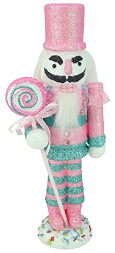 Christmas Concepts® 30cm (12 ) Schiuma Glitterata Natale Schiaccianoci Soldato Decorazione - Vari Colori - Decorazioni Natalizie (Rosa)