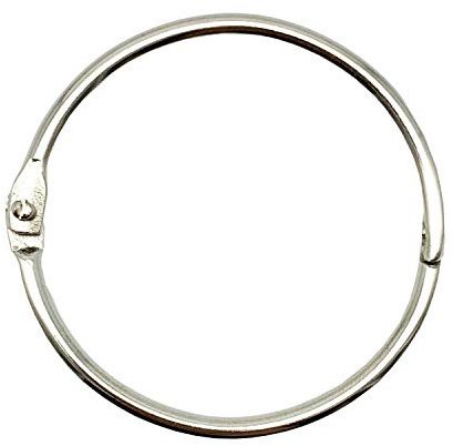 KTOJOY 2 Inch (15 Pack) Loose Leaf Binder Book Rings, with Metal Nickel Plated for Key,and Index Cards, for School, Home, or Office, Silver