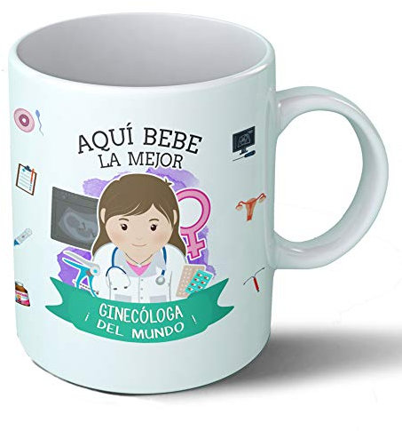 Planetacase - Taza ginecóloga - Regalo Original - Cerámica 330 mL - Taza Desayuno Apta para Microondas y Lavavajillas - ginecología - Resistente a Lavados