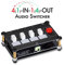 Nobsound Little Bear 4 Wege Audioschalter 3,5-mm Passiv Audio-Umschalter Mini Stereo AUX Audio Wahlschalter Manueller Audio Splitter 4(1)-in-1(4)-Out