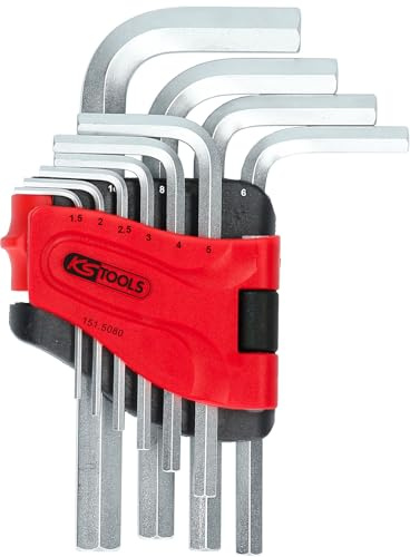 KS Tools 151.5080 Allen Key Set in Flip Holder 10 Pieces 1.5-10 mm