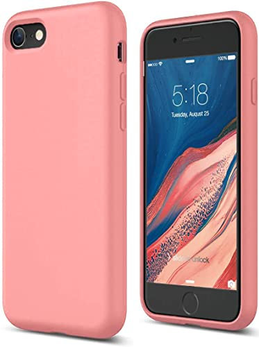Silicone Matte Case For Apple iPhone 7/8 SE 2nd Generation (2020), 3rd Gen (2022) TPU Cover (Light Pink)
