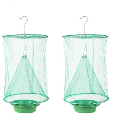Stecto Piège à Mouches, Cage à Mouches réutilisable Suspendue avec appât, Filet de piège à Insectes Pliant pour Jardin, Ranch, Parc, Restaurants