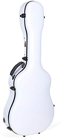 Crossrock CRF2021DWT Deluxe Fiberglaskoffer für 101,6 cm / 104,1 cm Dreadnought-Akustikgitarre, Weiß