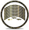 16-teiliges Set Felgenrandaufkleber Sticker für Fahrrad Felgen im Future Design Komplett Set für 27 29 für Rennrad Mountainbike MTB Laufrad RX027 (Gold Metallic, Matt)