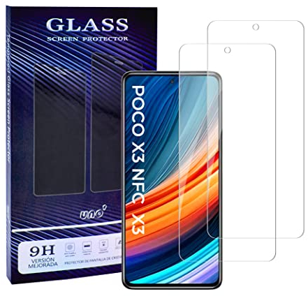 UNO' Pack 2, Protector Pantalla Compatible con Xiaomi 11T Pro 5G, Poco F4 5G, X4 Pro 5G, X3 NFC, X3 Pro, Redmi Note 10 Pro, Note 11 Pro 5G (6.67) - Antihuellas, Sin Burbujas, 9H, Antiarañazos.