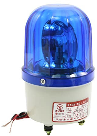 Ruilogod Industrial Maschine blau blinkendes Signal Light Beacon 220VAC 10W