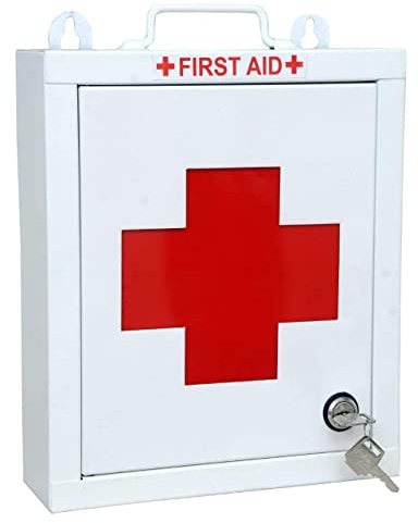 Spancare Notfall-Kasten/Erste-Hilfe-Kasten/Erste-Hilfe-Kasten aus Metall für Schule, Büro, Zuhause