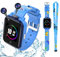 OKYUK 4G GPS Kinder Smartwatch Telefon, Wasserdichtes und Sicheres Smartwatch-Telefon, HD-Großbildschirm, mit Anruf Sprachnachricht SOS Digitalkamera Wecker, 3-12 Jahre Kinder Student(T13-Blau)