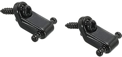sourcing map Guitar Metal Roller String Tree Retainers String Guides Black for Electric Guitar Bass with Screws 2pcs