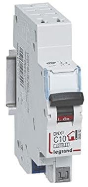 Legrand - Disjoncteur Phase + Neutre - 10A - bornes automatiques - 1 module, Paquet de 5