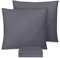 Utopia Bedding - Kissenbezug 60x60 4er Set - Kopfkissenbezug 60 x 60 aus 100% gebürsteter Mikrofaser mit Umschlagverschluss - Falten-, verblassen- und schmutzabweisende Kissenbezüge 60x60 - Grau