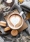 artissimo, Design-Poster auf Holz, ca 20x30cm, PE6685-PA, Dekopanel: Coffee Love, Bild, Deco-Panel, Wandbild, Wanddekoration, Küche, grau, Vintage