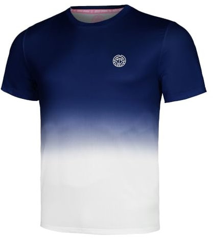 BIDI BADU Herren Crew Gradiant Tee - Dark Blue, White, Größe:XXL