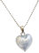 Collier coeur en verre de Murano bleu clair fait main en argent sterling, 45 cm