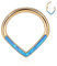 AROWRO Septum Clicker Gold Nasen Ring Blau Opal Daith Conch Smiley Orbital Helix Piercing Schmuck 16G 10mm