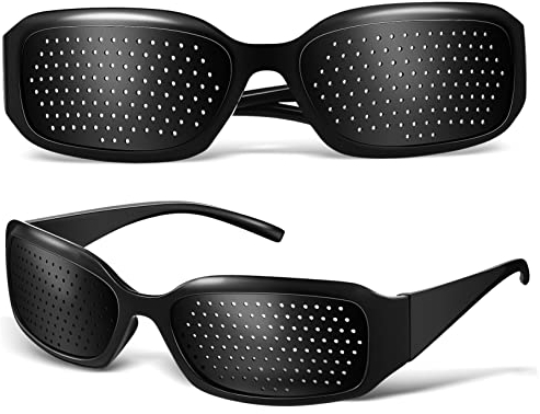 PACKOVE 2St Sehkorrektur Lochblende augentraining Korrekturbrille Pflegebrillen Lochbrille Rasterbrille zur Sehverbesserung kleines Loch Gläser dekorativer Spiegel Stk