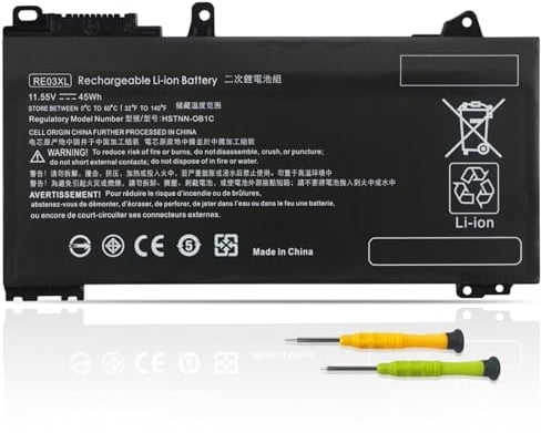 RE03XL RF03XL Batterie pour HP ProBook 430 440 450 445 455 445R 455R G6 430 440 445 450 455 G7 REO3XL RE03045XL-PL L32407-AC1 L32407-2B1 L32407-2C1 HSTNN-OB1C 0B1C HSTNN-DB9A L83685-AC1 HSTNN-UB7R