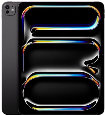 Apple iPad Pro 13-inch (M4): Ultra Retina XDR display, 1TB, Landscape 12MP Front Camera/12MP Back Camera, LiDAR scanner, Wi-Fi 6E, Face ID, All-Day Battery Life, Nano-texture glass - Space Black