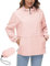 IECCP Veste de pluie pour femme - Imperméable et respirante - Avec capuche - Pliable - Léger - Coupe-vent - Veste de cyclisme - Veste d'extérieur, Rose, XXXL