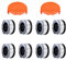 LADAMI Black and Decker for Strimmer Spool,Strimmer Wire,Trimmer Spool Line 1.6mm,Replacement Compatible for Black and Decker Strimmer Spool GL430-530 Grass Trimmer Accessories Set 8 Spools + 2 Caps