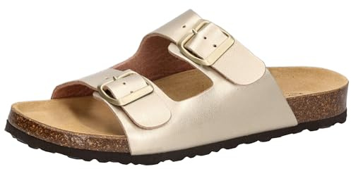 Lico Damen Bioline Platino Pantoletten, Gold, 42 EU