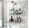 Upgraded Hanging Shower Caddy for Handheld Shower Heads,Adjustable Height Extra Long Bathroom Shower Organizer Hanger Rack with Hooks,Soap Holder