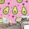 Générique Papier Peint Photo Murale Chambre Enfant 200 x 140 cm 3D Effet Avocat kawaii Papier Peint Cœur De Dessin Animé Douces pour Fille Papier Peint intissé