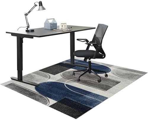 Wuzqju Tappetino per Sedia da Ufficio Antiscivolo Tappeto Sedia Ufficio Gaming Tappeto Salvapavimento Sedia Protettiva Multiuso Chair Mats Tappetino Protettivo per Pavimenti Duri 80 x 100 cm