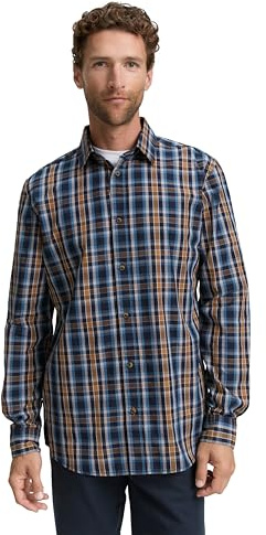 Tom Tailor Herren 1047324 Regular Fit Hemd mit Karo-Muster