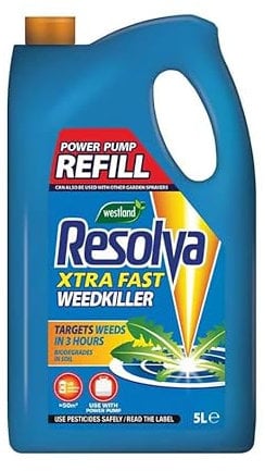 Resolva Xtra Fast Weedkille Ready to Use, Fast Acting Formula for Eliminating Weeds, Ideal for Paths, Driveways, Lawns, & Gardens – Effective Results in Just Hours, Safe & Convenient (5L Ready To Use)