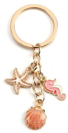 Porte Clés Coquillage, Porte Clés étoile De Mer, Porte Clés Hippocampe, Porte Clés De Style Côtier, Cadeau Pour Femme, Porte Clés Mignon, Accessoires De Sac Exquis
