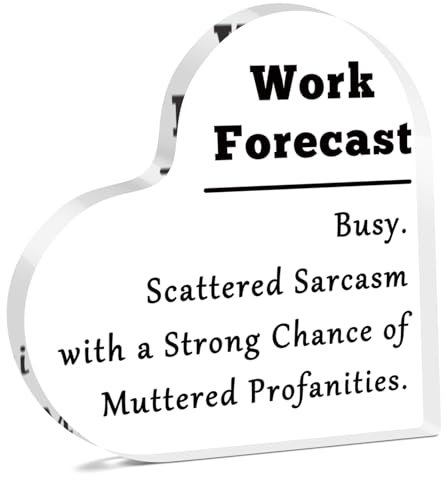 Work Office Gifts for Colleague Coworker Funny Office Desk Sign Acrylic Plaque for Coworker Bestie Friend Bosses Day Gifts for Boss Lady Employees Work Anniversary Humor Desk Decor