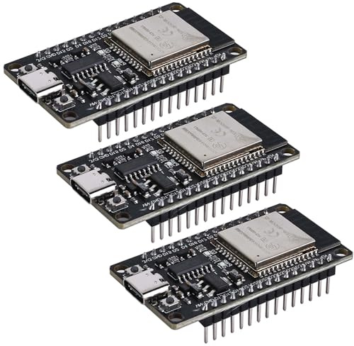 Behogan 3 Stücke ESP32 Entwicklungsplatine NodeMCU Modul: ESP32 Typ C NodeMCU Entwicklungsplatine, ESP-WROOM-32, 2,4 GHz Dual-Mode WiFi + Bluetooth Dual Cores Mikrocontroller integriert, CH340C Chip
