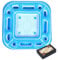 Inflatable Game Table, Floating Card Table Tray Inflatable Food Drink Holder 4-6 Players Floating Tables Pool Accessories for Hot Tub or Pool Beach Partys