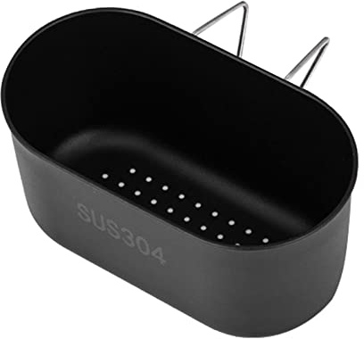 Stainless Steel Sink Drain Strainer Basket, Multifunction Hanging Sink Strainer Colander Drain Basket for Filter Kitchen Sinks Food Waste and Vegetables Fruits Clean (Color:Black)