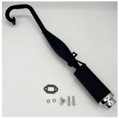 Pot d’échappement Moto Silencieux d'échappement Universel pour Moto, pour Moteur 2 Temps pour 47cc 49cc, Pocket Quad, Mini Quad, avec Chambre