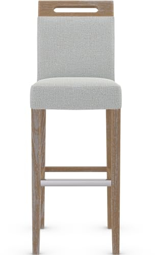 Modena Bar Stool Fabric (Grey/Antique Chestnut)