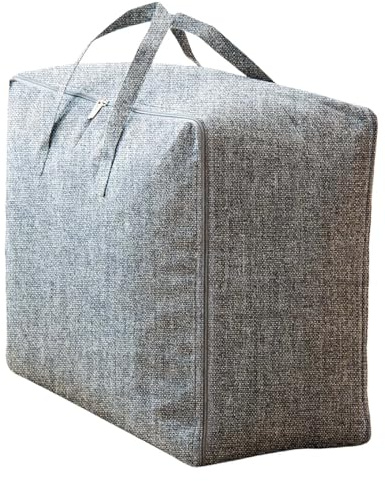 XXL Aufbewahrungstasche 2er Set, Wasserdichte & Staubdichte Aufbewahrungstasche für Bettdecken, Große Staubdichte Umzugstaschen für Kleidung, Kissen, Bettwäsche (84L:60 * 50 * 28cm*2)
