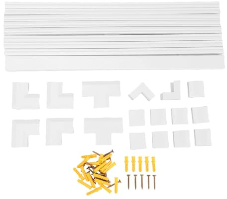 Garosa Cord Hider Kit 10pcs Retardant PVC Cable Covers with Double Sided Tape Paintable Wire Concealer for Wall Mounted TV Easy Install Cable Management 0.98x0.51in