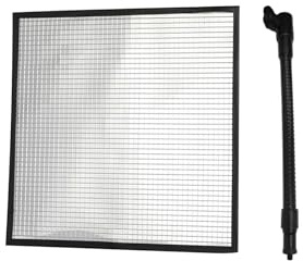 Acouto Reflector de Luz, Panel de Espejo de 9,4x9,4 Pulgadas con Rejilla de 0,2x0,2 Pulgadas para Efectos de Iluminación Dinámica, Diseño Flexible con Base Magnética para Fotografía, (Silver)