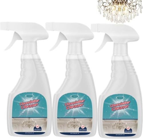 Chandelier Cleaning & Care Spray,Chandelier Cleaner Drip Dry Spray,Crystal & Acrylic Light Fixtures,Crystal Clean Kristallreiniger Sprays,Effektives Kronleuchter Reinigungsmittel,237 ml (2PC)