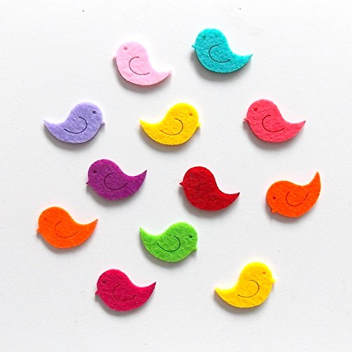 Zita's Creative Bastelfilz Figuren Set - Mini Vogel, Sortiert - Filz, Textilfilz, Streudeko