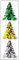 CONCEPT4U® 34cm Green/Gold/Silver Foil Christmas Tree Decoration Hanging Decoration Festive Xmas Wall Ceiling Party Bells Ornaments