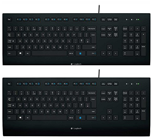 Logitech K280e Tastatur (Kabelgebunden, QWERTZ, Deutsche Layout) (Schwarz | Doppelpack)