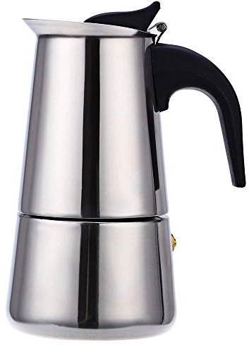 Perfectii Stovetop Espresso Maker, Classic Stainless Steel Coffee Moka Pot, 450ml/9 Cups (Espresso Cup=50ml) with Permanent Filter and Heat Resistant Handle, Suitable for Induction Cookers