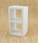 Melody Jane Puppenhaus 2 Würfel Regal Einheit Modern weißes Holz Regale Miniatur